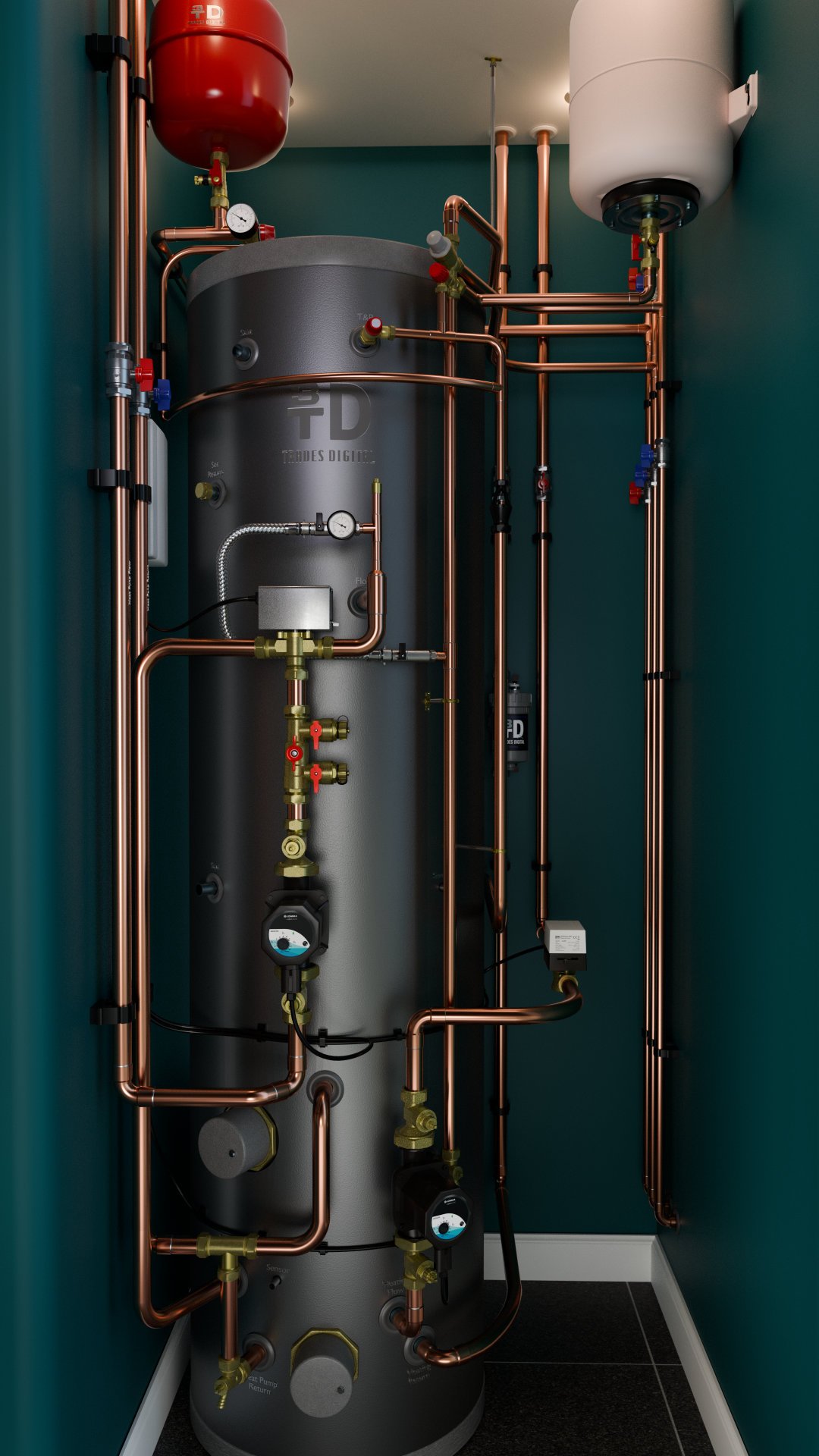 3D Cylinder Cupboard Trades Digital Cylinder Cupboard